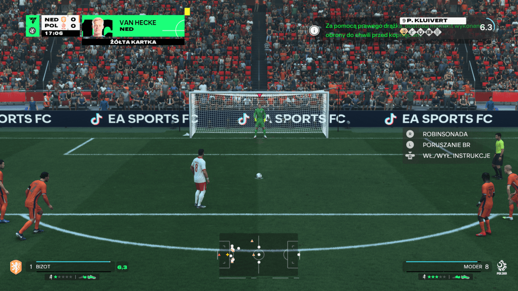 EA Sports FC 26 recenzja – rzut karny w meczu Polska Holandia