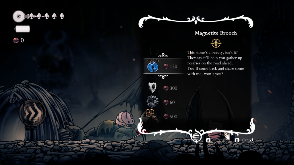 Hollow Knight Silksong recenzja – sklep z amuletami i wyposażeniem