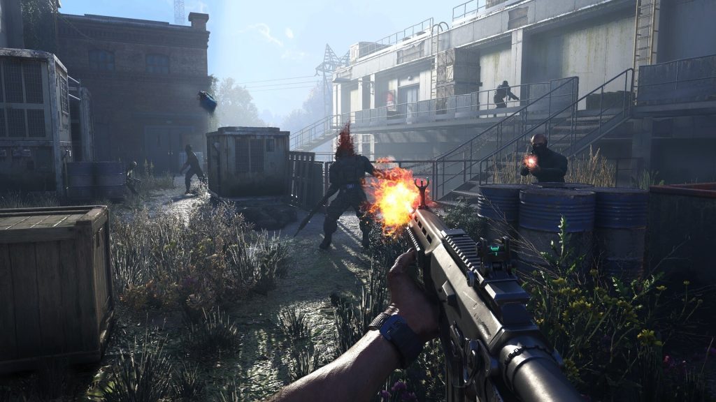 Dying Light The Beast strzelanina z żołnierzami w opuszczonej bazie