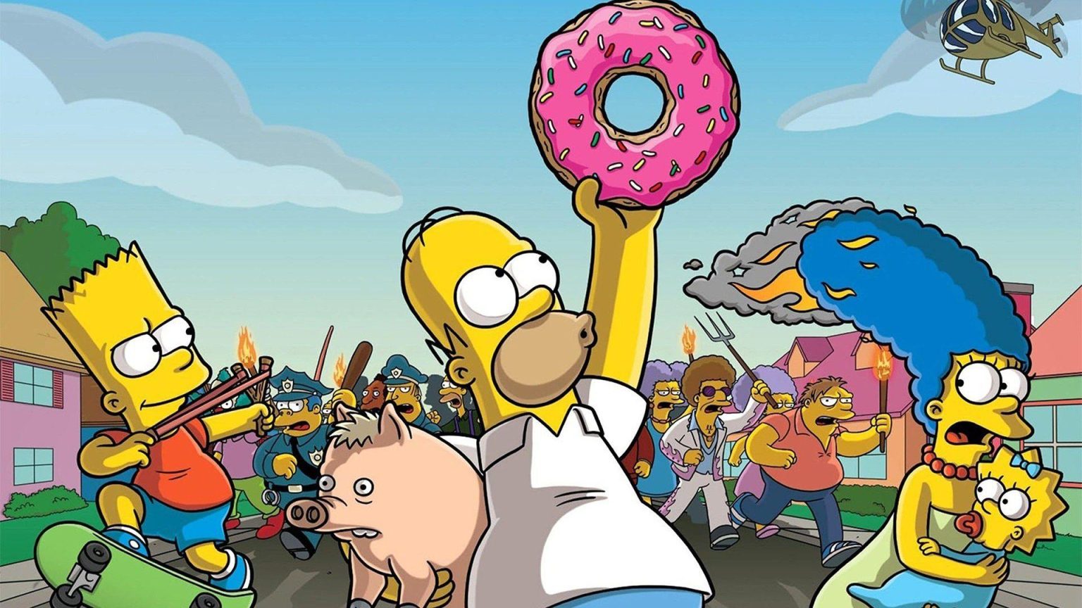 The Simpsons Movie 2 plakat z różowym donutem