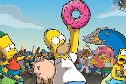 The Simpsons Movie 2 plakat z różowym donutem