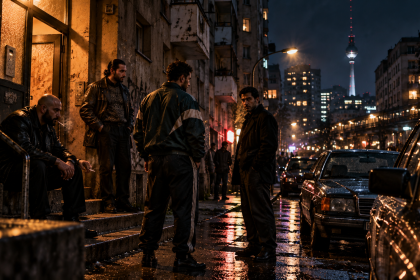 4 Blocks Zero – bohaterowie serialu na ulicy Berlina nocą