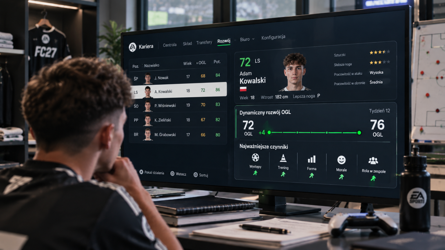 EA FC 27 – Dynamic OVR i rozwój zawodnika w trybie kariery