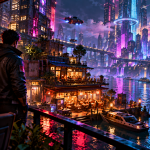 Nivalis Nights – cyberpunkowe miasto z restauracją i neonowym portem