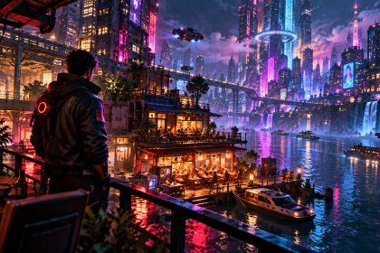Nivalis Nights – cyberpunkowe miasto z restauracją i neonowym portem