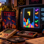 Tetris – historia gry, która stała się legendą gamingu Tetris na ekranie CRT w retro pokoju gamingowym