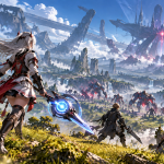 Xenoblade Chronicles 3 – bohaterowie na tle fantastycznego świata gry