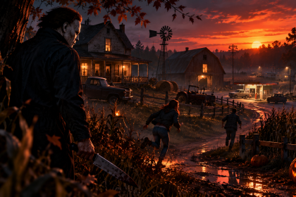 Michael Myers ściga ocalałych na farmie w Halloween: The Game