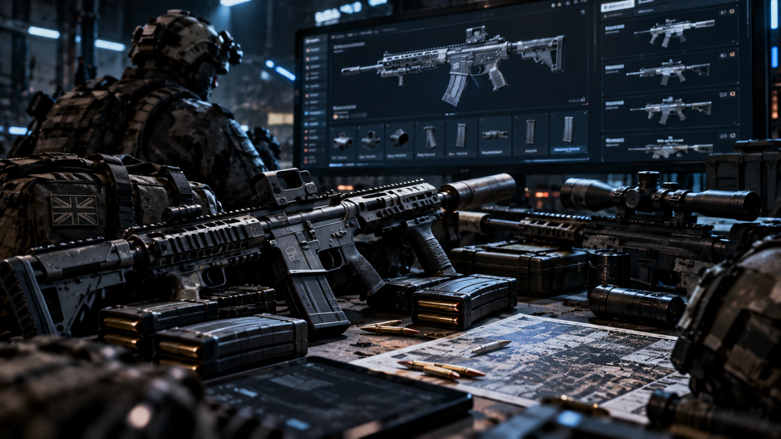 Kontroler i ekran konfiguracji broni w Modern Warfare 4