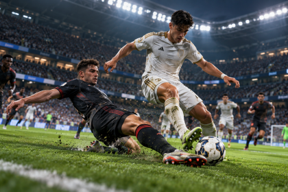 EA FC 27 – dynamiczna walka o piłkę podczas meczu