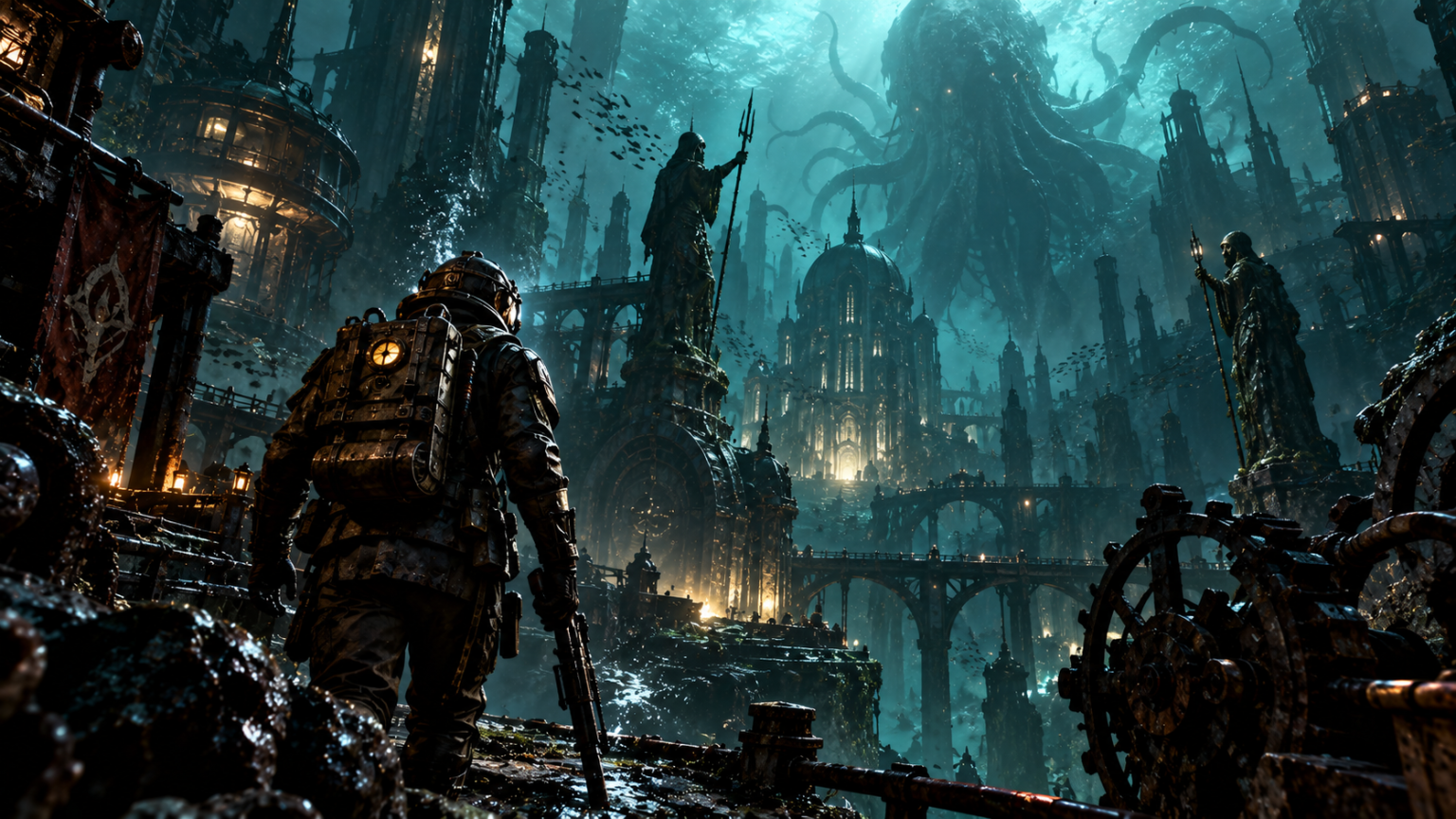 Nurek przemierza podwodne miasto w Remnants of R’lyeh