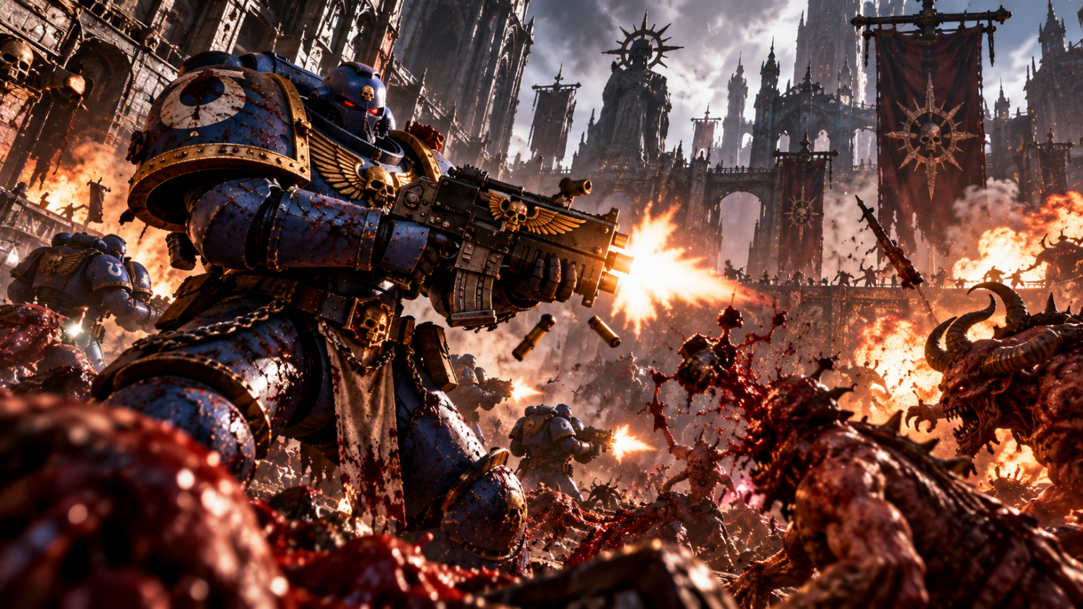 Ultramarine walczy z demonami w Warhammer 40,000: Boltgun 2